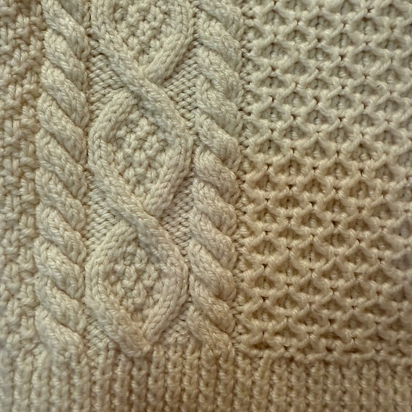 Ivory White hand knit, Irish children’s sweater wool 5 - Picture 3 of 4